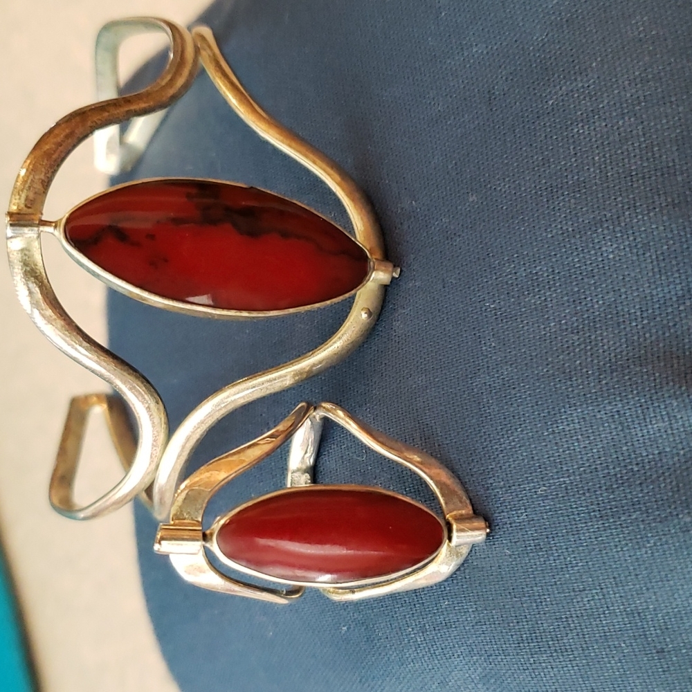Hand made silver bracelet and ring - Picture 3 of 7